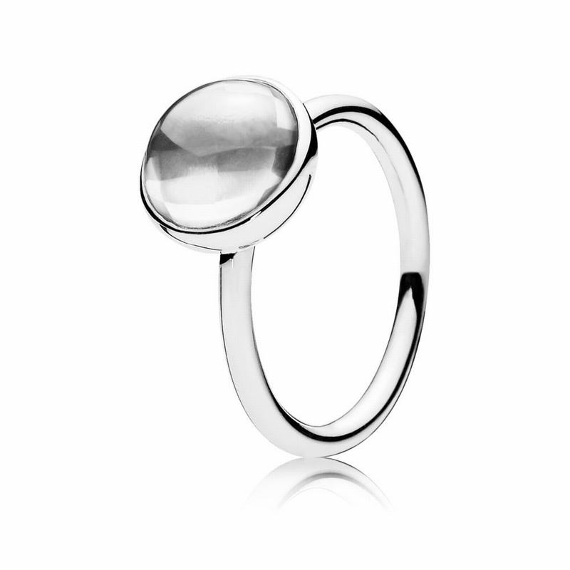 Pandora Poetic Droplet Stackable Ring NZ, Sterling Silver (412306-LGE)